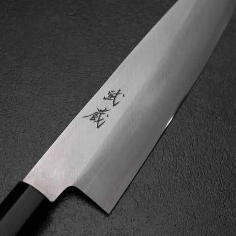 Gyuto Silver Steel #3 Poli Manche en Buffle et Noyer 210mm-[Musashi]-[Couteaux de cuisine japonais]