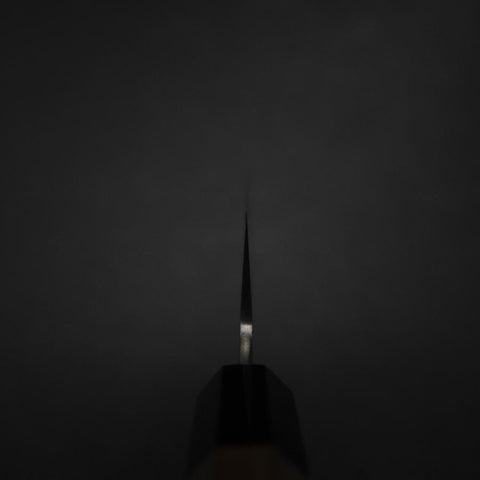 Gyuto Silver Steel #3 Poli Manche en Buffle et Noyer 210mm-[Musashi]-[Couteaux de cuisine japonais]