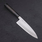 Gyuto Single-Edged White Steel #2 Kasumi Buffalo Ebony Handle 180mm (7”)-[Musashi]-[Couteaux de cuisine japonais]