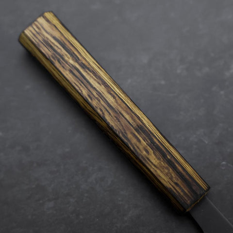 Gyuto Stainless Clad Blue Super Kurouchi Nashiji Sumi Urushi Handle 240mm-[Musashi]-[Couteaux de cuisine japonais]