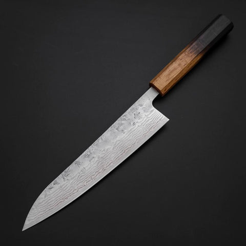 Gyuto Sweden Stainless Steel Nashiji Washi Yaki Urushi Handle 210mm-[Musashi]-[Couteaux de cuisine japonais]