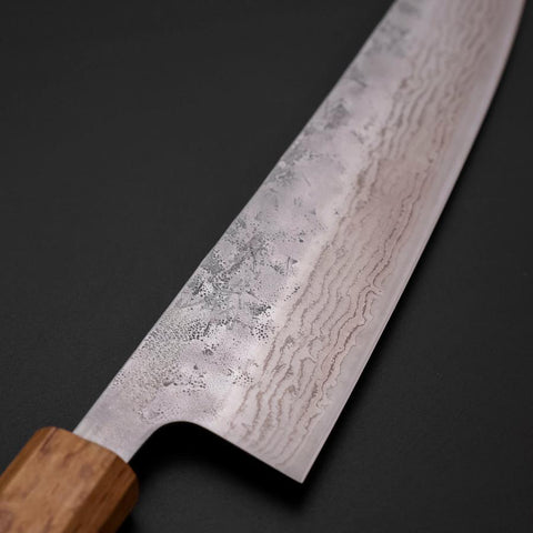 Gyuto Sweden Stainless Steel Nashiji Washi Yaki Urushi Handle 210mm-[Musashi]-[Couteaux de cuisine japonais]