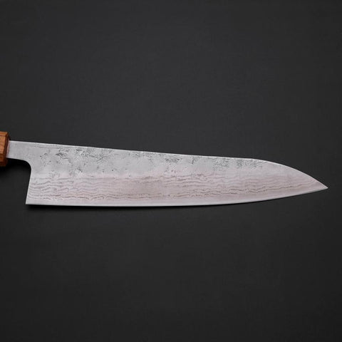 Gyuto Sweden Stainless Steel Nashiji Washi Yaki Urushi Handle 210mm-[Musashi]-[Couteaux de cuisine japonais]
