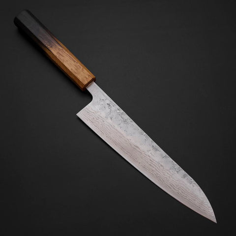 Gyuto Sweden Stainless Steel Nashiji Washi Yaki Urushi Handle 210mm-[Musashi]-[Couteaux de cuisine japonais]