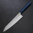 Gyuto Sweden Steel Nashiji Washi Damas Manche Urushi Bleu 210mm-[Musashi]-[Couteaux de cuisine japonais]