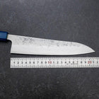 Gyuto Sweden Steel Nashiji Washi Damas Manche Urushi Bleu 210mm-[Musashi]-[Couteaux de cuisine japonais]