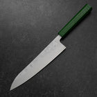 Gyuto Sweden Steel Nashiji Washi Damas Manche Urushi Vert 210mm-[Musashi]-[Couteaux de cuisine japonais]