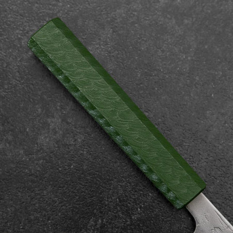 Gyuto Sweden Steel Nashiji Washi Damas Manche Urushi Vert 210mm-[Musashi]-[Couteaux de cuisine japonais]