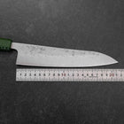 Gyuto Sweden Steel Nashiji Washi Damas Manche Urushi Vert 210mm-[Musashi]-[Couteaux de cuisine japonais]