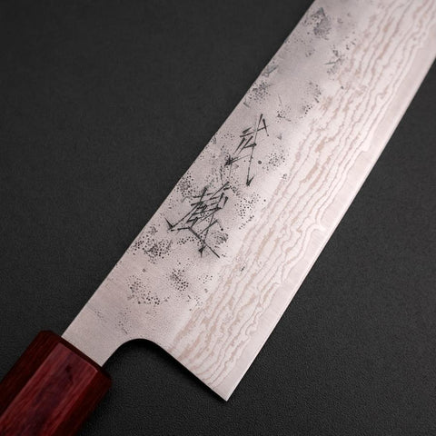 Gyuto Sweden Steel Nashiji Washi Damas Manche en Noyer 210mm-[Musashi]-[Couteaux de cuisine japonais]