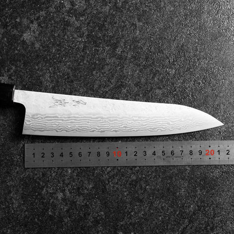 Gyuto Sweden Steel Nashiji Washi Damas Manche en Noyer Noir 210mm-[Musashi]-[Couteaux de cuisine japonais]
