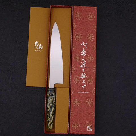 Gyuto VG-1 Poli Manche Dragon en Céramique 210mm-[Musashi]-[Couteaux de cuisine japonais]