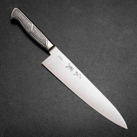 Gyuto VG-1 Poli Manche Inoxydable 210mm-[Musashi]-[Couteaux de cuisine japonais]