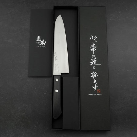 Gyuto VG-1 Poli Manche Occidental Noir 180mm-[Musashi]-[Couteaux de cuisine japonais]