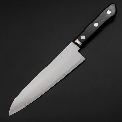 Gyuto VG-1 Poli Manche Occidental Noir avec Incrustations en Cuivre 180mm-[Musashi]-[Couteaux de cuisine japonais]