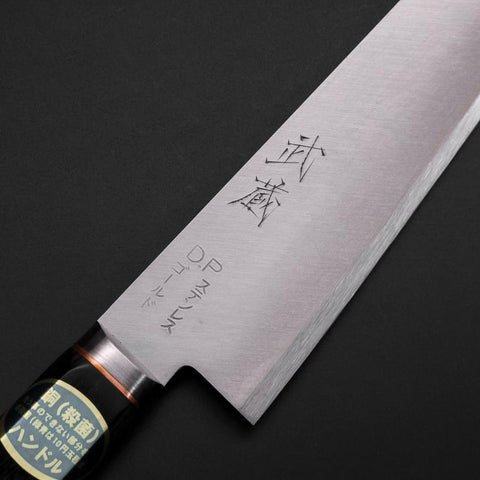 Gyuto VG-1 Poli Manche Occidental Noir avec Incrustations en Cuivre 180mm-[Musashi]-[Couteaux de cuisine japonais]
