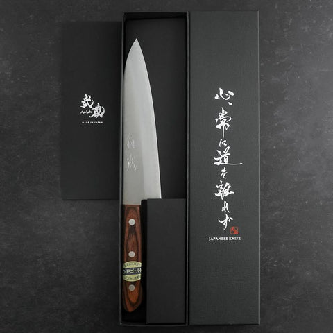 Gyuto VG-1 Poli Manche Occidental en Acajou 180mm-[Musashi]-[Couteaux de cuisine japonais]