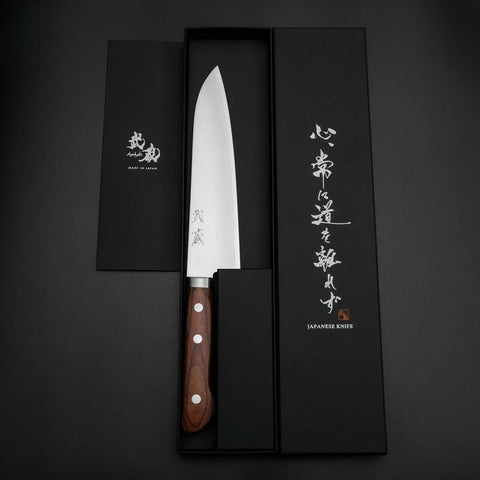 Gyuto VG-1 Poli Manche en Acajou Occidental 180mm-[Musashi]-[Couteaux de cuisine japonais]