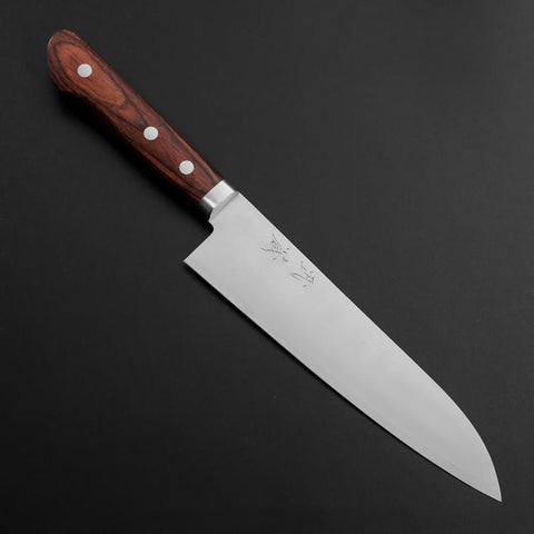Gyuto VG-1 Poli Manche en Acajou Occidental 180mm-[Musashi]-[Couteaux de cuisine japonais]