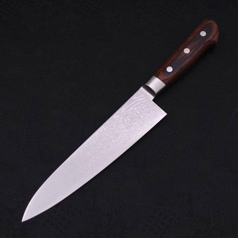 Gyuto VG-10 Damas Manche Occidental Marron 180mm-[Musashi]-[Couteaux de cuisine japonais]