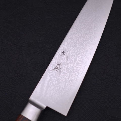 Gyuto VG-10 Damas Manche Occidental Marron 180mm-[Musashi]-[Couteaux de cuisine japonais]