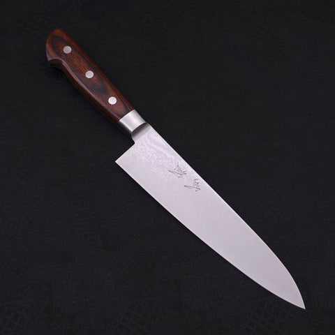 Gyuto VG-10 Damas Manche Occidental Marron 180mm-[Musashi]-[Couteaux de cuisine japonais]