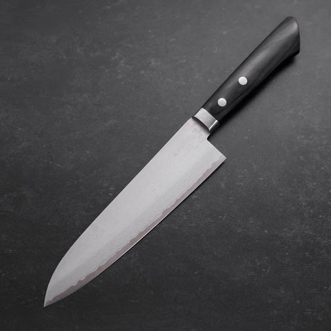 Gyuto VG-10 Damas Manche Occidental Noir 180mm-[Musashi]-[Couteaux de cuisine japonais]