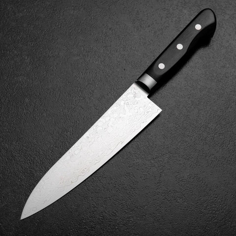 Gyuto VG-10 Damas Manche Occidental Noir 180mm-[Musashi]-[Couteaux de cuisine japonais]