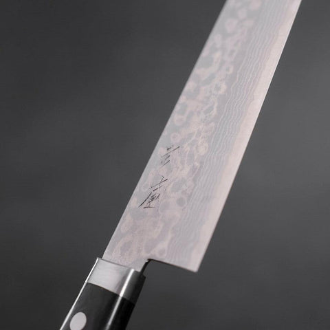 Gyuto VG-10 Damas Manche Occidental Noir 180mm-[Musashi]-[Couteaux de cuisine japonais]