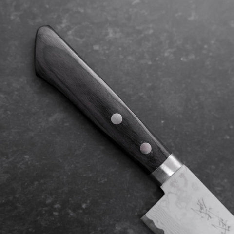 Gyuto VG-10 Damas Manche Occidental Noir 180mm-[Musashi]-[Couteaux de cuisine japonais]