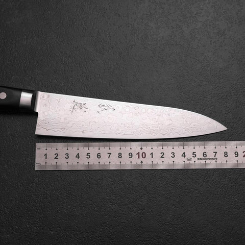 Gyuto VG-10 Damas Manche Occidental Noir 180mm-[Musashi]-[Couteaux de cuisine japonais]
