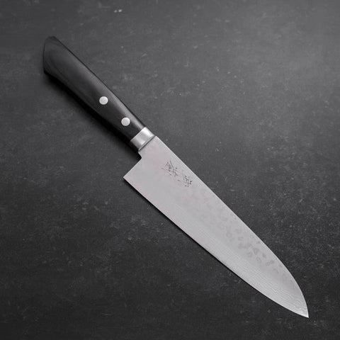 Gyuto VG-10 Damas Manche Occidental Noir 180mm-[Musashi]-[Couteaux de cuisine japonais]