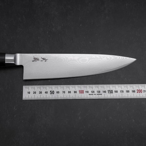 Gyuto VG-10 Damas Manche Occidental Noir 200mm-[Musashi]-[Couteaux de cuisine japonais]