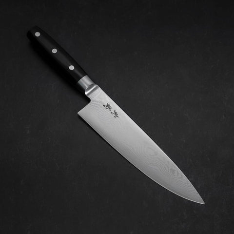 Gyuto VG-10 Damas Manche Occidental Noir 200mm-[Musashi]-[Couteaux de cuisine japonais]