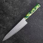 Gyuto VG-10 Damascus Ocean Green Mix Handle 210mm (8.3”)-[Musashi]-[Japanese-Kitchen-Knives]