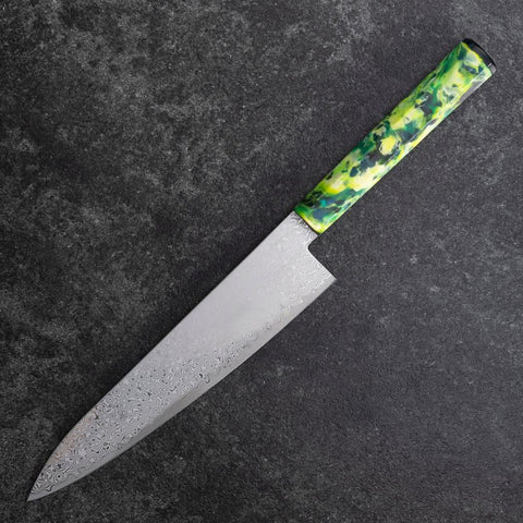 Gyuto VG-10 Damascus Ocean Green Mix Handle 210mm (8.3”)-[Musashi]-[Japanese-Kitchen-Knives]