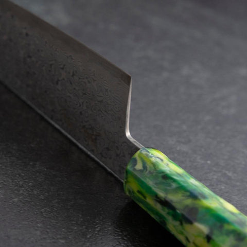 Gyuto VG-10 Damascus Ocean Green Mix Handle 210mm (8.3”)-[Musashi]-[Japanese-Kitchen-Knives]