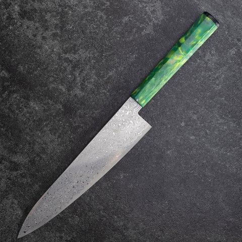 Gyuto VG-10 Damascus Ocean Green Handle 210mm (8.3”)-[Musashi]-[Japanese-Kitchen-Knives]