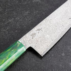 Gyuto VG-10 Damascus Ocean Green Handle 210mm (8.3”)-[Musashi]-[Japanese-Kitchen-Knives]