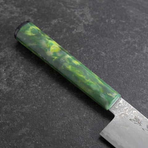 Gyuto VG-10 Damascus Ocean Green Handle 210mm (8.3”)-[Musashi]-[Japanese-Kitchen-Knives]