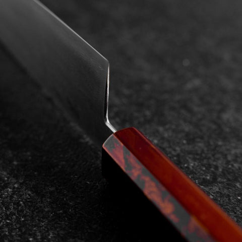 Gyuto VG-10 Damas Manche Urushi Rouge Yamanaka 210mm-[Musashi]-[Couteaux de cuisine japonais]