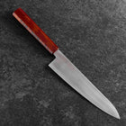 Gyuto VG-10 Damas Manche Urushi Rouge Yamanaka 210mm-[Musashi]-[Couteaux de cuisine japonais]