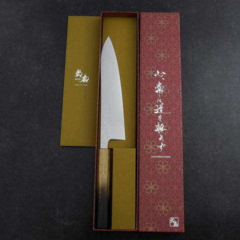 Gyuto VG-10 Damas Manche Yaki Urushi 210mm-[Musashi]-[Couteaux de cuisine japonais]
