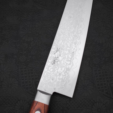 Gyuto VG-10 Damas Manche en Acajou 210mm-[Musashi]-[Couteaux de cuisine japonais]