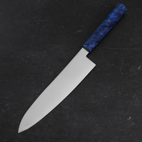 Gyuto VG-10 Damas Manche en Bois de Bouleau Bleu 210mm-[Musashi]-[Couteaux de cuisine japonais]