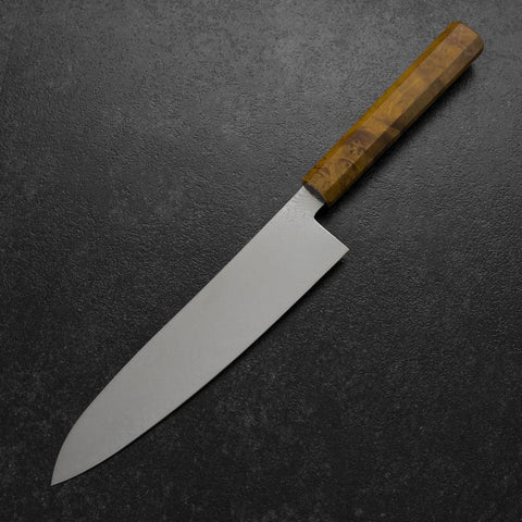 Gyuto VG-10 Damas Manche en Bois de Bouleau Jaune-Brun 210mm-[Musashi]-[Couteaux de cuisine japonais]