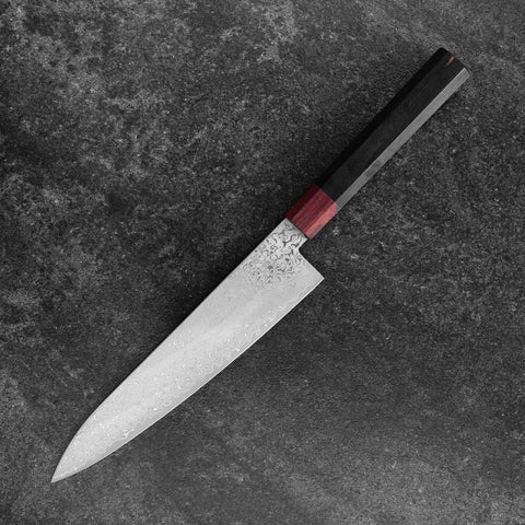 Gyuto VG-10 Damascus Rose Wood Handle 210mm (8.3”)-[Musashi]-[Japanese-Kitchen-Knives]