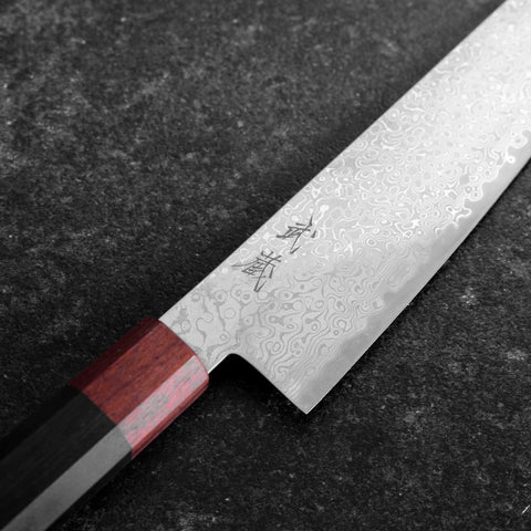 Gyuto VG-10 Damascus Rose Wood Handle 210mm (8.3”)-[Musashi]-[Japanese-Kitchen-Knives]