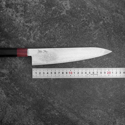 Gyuto VG-10 Damascus Rose Wood Handle 210mm (8.3”)-[Musashi]-[Japanese-Kitchen-Knives]