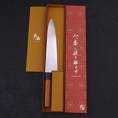 Gyuto VG-10 Damas Manche en Bois de Rose 210mm-[Musashi]-[Couteaux de cuisine japonais]